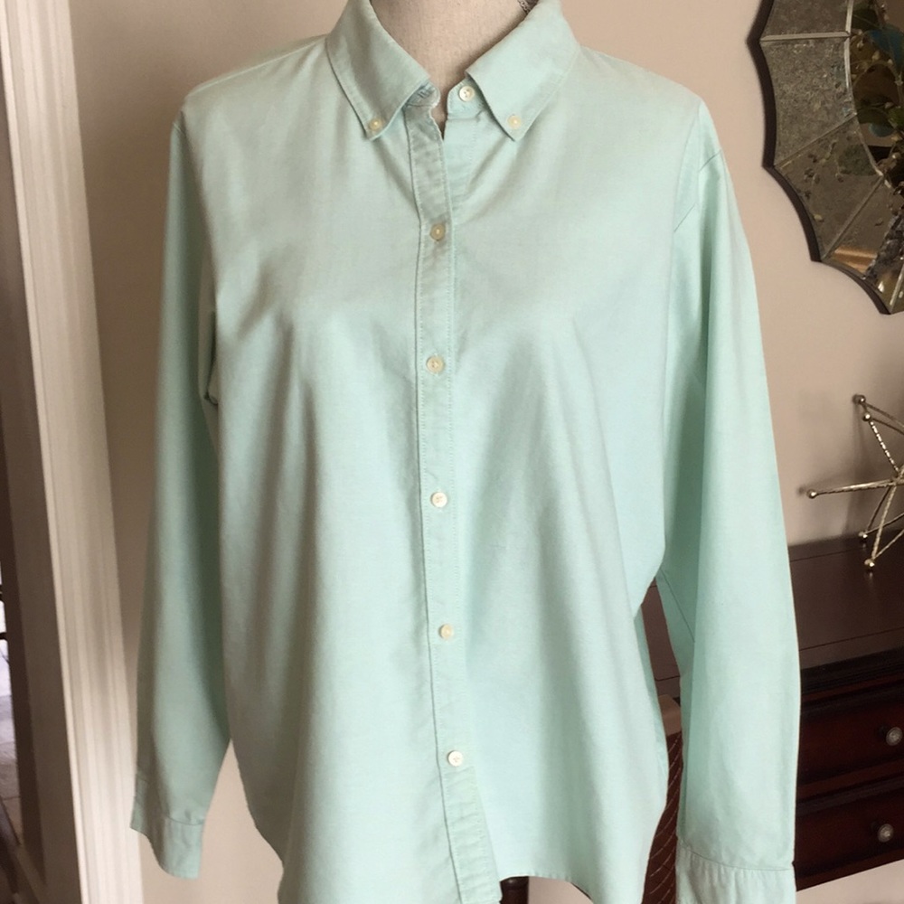 Ivy League XL Button down long sleeve mint shirt